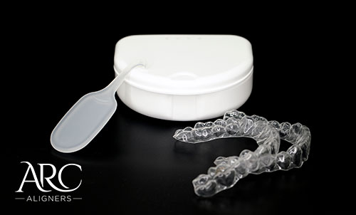 ARC Aligners are a clear, teeth straitening device sold by Russellville Dental Lab.
