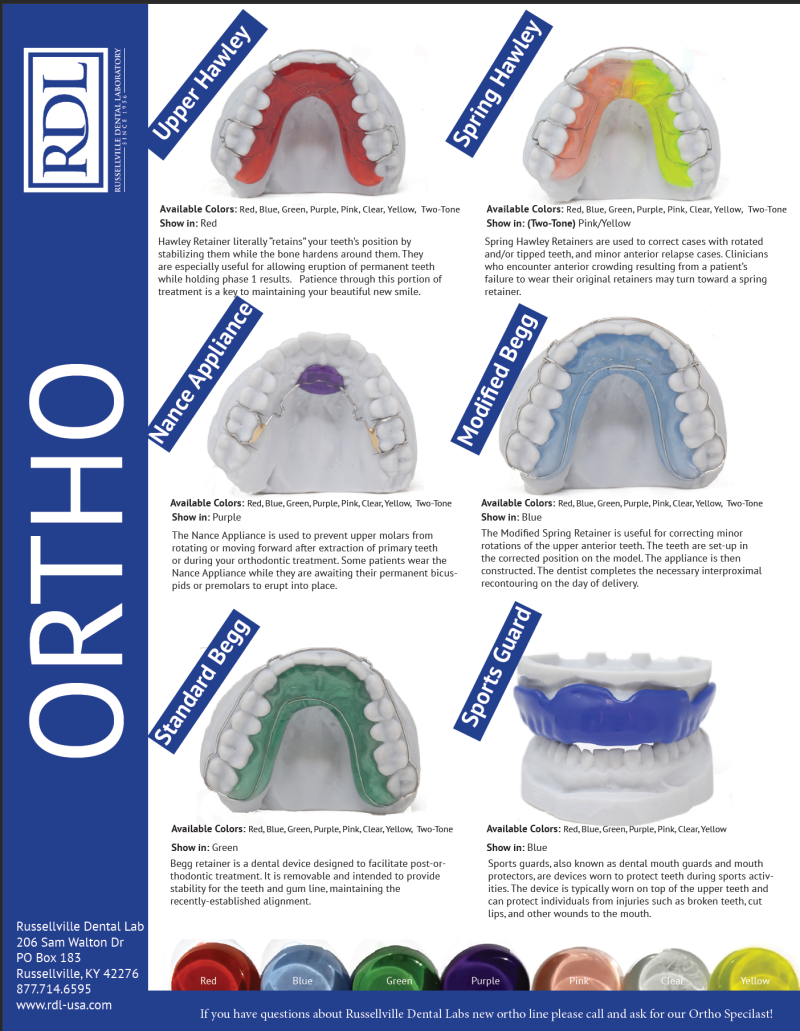 Ortho Product Promo 2023 RDL Russellville Dental Lab